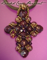 Beaded Cross Pendant Box Art